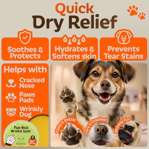Baaww Paw, Nose & Wrinkle Balm for Dogs, 80 g